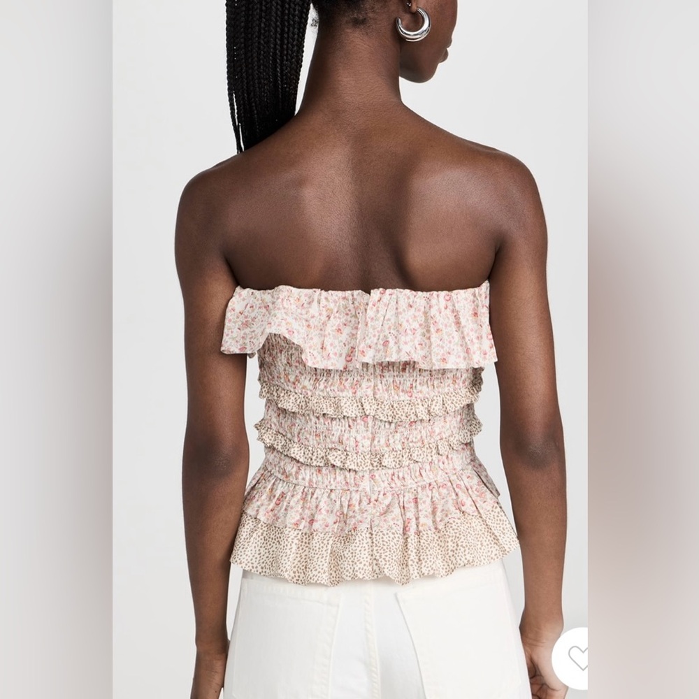 English Factory Pink Floral Ruffle Blouse - Picture 6 of 7